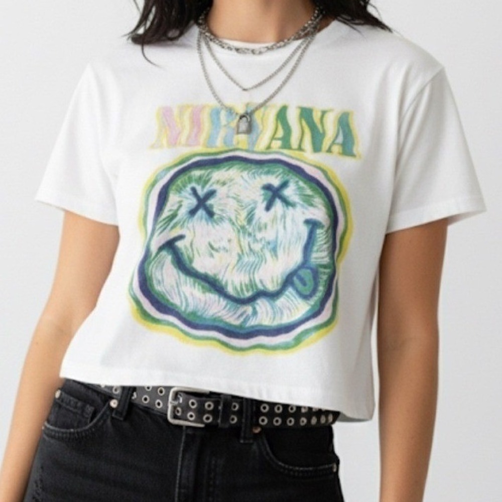 Nirvana Smiley Graphic T-Shirt